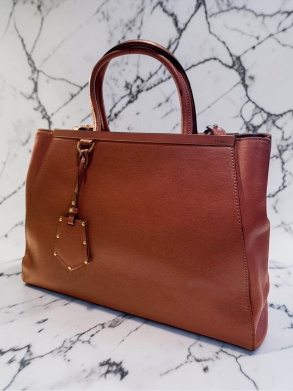 Fendi Medium 2 Jours Elite Tote in Old Rose